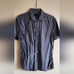 Blue patterned shirt sleeve shirt medium